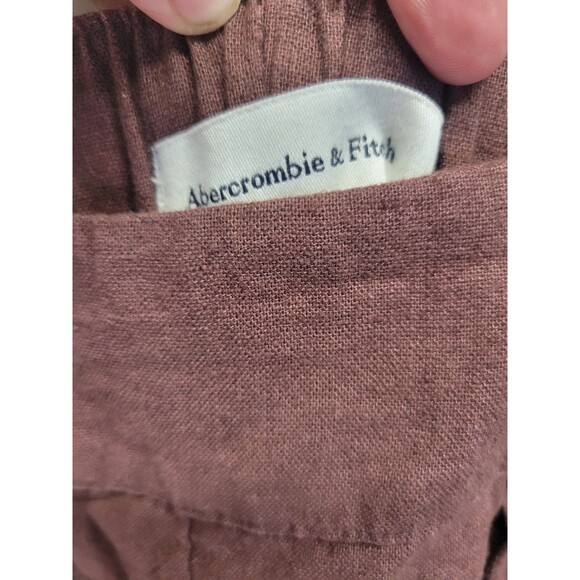 Abercrombie‎ & Fitch Linen Blend Wide Leg Pants High Waist Casual S Women's - Picture 5 of 7